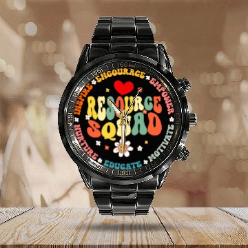 Discover Resource Squad Teacher Team Special Education IEP Teaching 2 Calendar Steel Band Watch