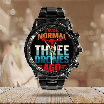 Discover Drone Pilot 13 Calendar Steel Band Watch