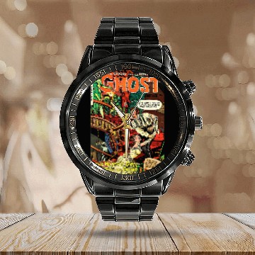 Discover Halloween Horror vintages ghosts Comic Book Retro Scary 2 Calendar Steel Band Watch