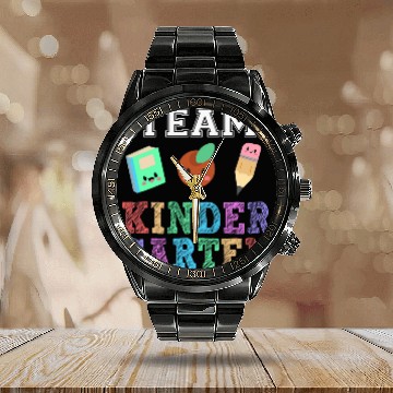 Discover Team Kindergarten First Day Back to School Student Teacher Calendar Steel Band Watch