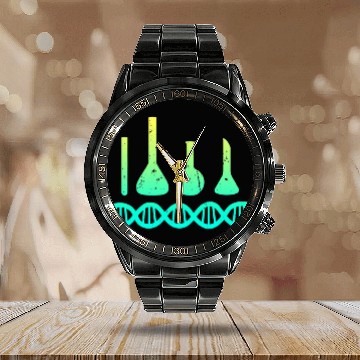 Discover chemicals Engineer Engineering 130 Zip Calendar Steel Band Watch