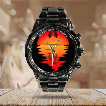 Discover Respiratory Therapist Lungs Sunset Respiratory Therapy RT Calendar Steel Band Watch