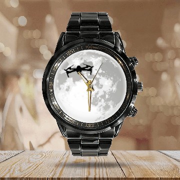 Discover Drone drone pilot quadrocopter pilot Calendar Steel Band Watch
