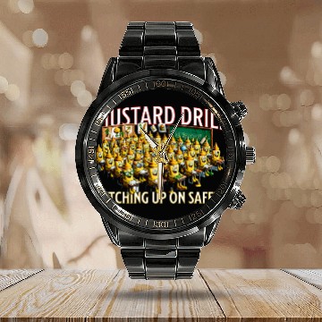 Discover Funny Boat Cruise muster drill safety sea vacation 9 Baseball Tees Calendar Steel Band Watch