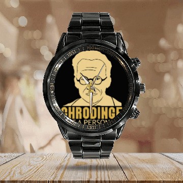 Discover Funny Physicist Science Scientist Quantum Physics 2 Calendar Steel Band Watch