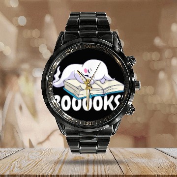 Discover Halloween Boooks ghosts for Book Lover 1 Calendar Steel Band Watch