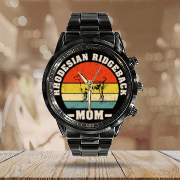 Discover rhodesian ridgeback dog mor mom Calendar Steel Band Watch