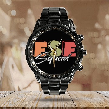 Discover ESE Teacher Squad Exceptional Student Education Teaching 2 Calendar Steel Band Watch