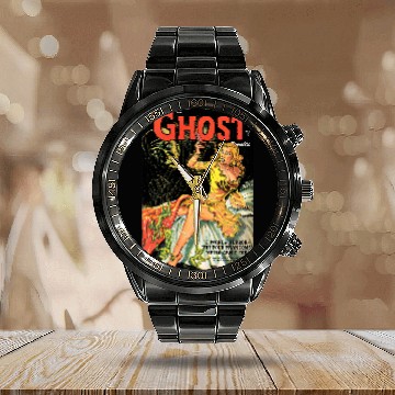 Discover Halloween Horror vintages ghosts Comic Book Retro Scary Calendar Steel Band Watch