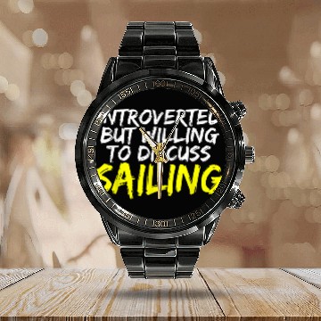 Discover Sailing license ship captain funny sailor saying Calendar Steel Band Watch