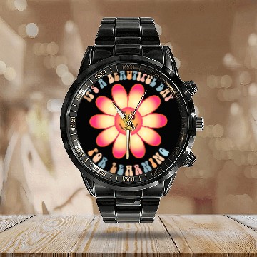 Discover Its a beautiful day for learning Graphic Womens Book Lover Baseball Tees Calendar Steel Band Watch