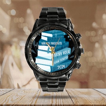 Discover 2024 Spring Session Storybook Showcase Gift For Book Lovers Calendar Steel Band Watch
