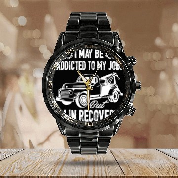 Discover Tow Truck Operator Tow Truck Driver Calendar Steel Band Watch
