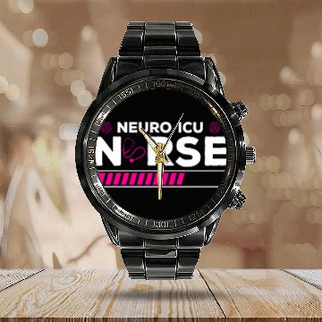 Discover Future Neuro ICU nurses Intensive Care Unit Nursing Student Calendar Steel Band Watch
