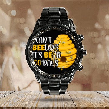 Discover I Cant Beelieve Its Been 100 Days Bee Hive Teacher Student Calendar Steel Band Watch