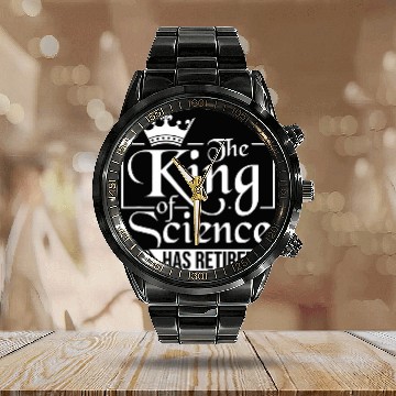 Discover Retired Science Teacher King School Retirement Calendar Steel Band Watch