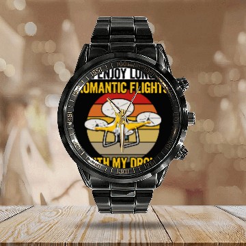 Discover Drone Design for a Drone Pilot Zip Calendar Steel Band Watch