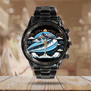 Discover Future Pilot Elevate Your Dreams At Flight School Designs 17 Zip Calendar Steel Band Watch