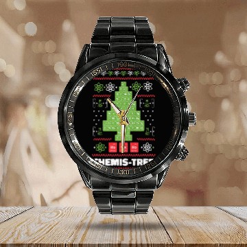 Discover Chemistry ChemisTree Christmas Gift For Student Baseball Tees Calendar Steel Band Watch