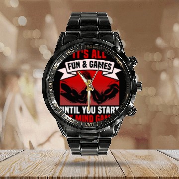 Discover Arm Wrestle Its all fun games until Arm Wrestling Calendar Steel Band Watch