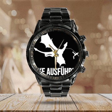Discover EXE Run Sys Admin Programmer Computer Student Developer Calendar Steel Band Watch