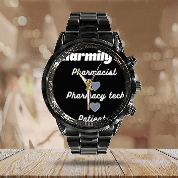 Discover Pharmily Pharmacist pharmacy tech pharmacy student Baseball Tees Calendar Steel Band Watch
