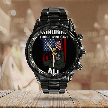 Discover Sacrifice Honoring Those Who Gave All Memorial Day Calendar Steel Band Watch