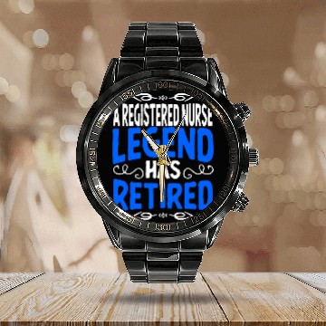 Discover Retirement Registered nurses Legend Has Retired Calendar Steel Band Watch