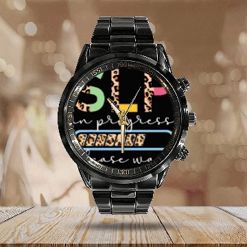 Discover Future SLP In Progress Speech Language Pathologist To Be 1 Calendar Steel Band Watch