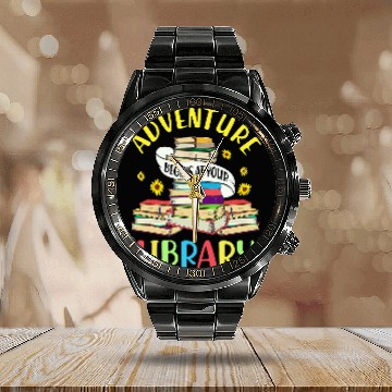 Discover Adventure Begins At Your Library Summer Reading 2024 4 Calendar Steel Band Watch