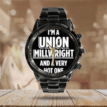 Discover Union Millwright Industrial Mechanic Worker 48 Calendar Steel Band Watch