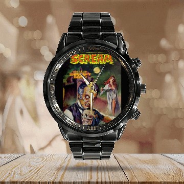 Discover Halloween Horror vintages Skull Monster Comic Book Retro Baseball Tees Calendar Steel Band Watch