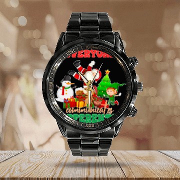 Discover Everyone Communicates Differently SLP Speech Therapist xmass Calendar Steel Band Watch