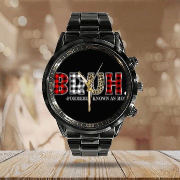 Discover Leopard Bruh Formerly Known As Mom Mothers Day Zip Calendar Steel Band Watch