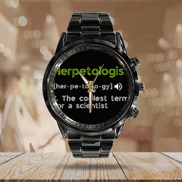 Discover Herpetologist Definition Science Teacher Back To School Calendar Steel Band Watch