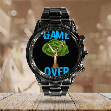 Discover Game Over Drone stuck in a tree Funny Drone Pilot Calendar Steel Band Watch