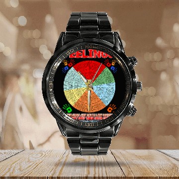 Discover school Counselor School Social Worker Feeling Wheel Calendar Steel Band Watch