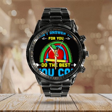 Discover Test Day For Teacher Professor Educator Principal Test Exam 7 Calendar Steel Band Watch