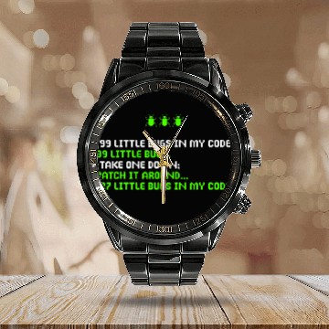Discover Programmer Developer Programming Coding Software Engineer Calendar Steel Band Watch