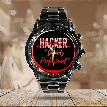 Discover Programmer Security Professional Calendar Steel Band Watch Funny Computer Calendar Steel Band Watch
