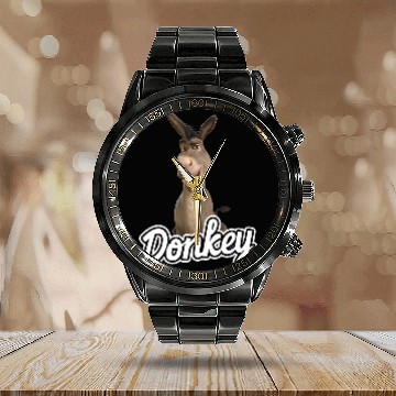 Discover Donkey Shrek Best Movie Character 3D Calendar Steel Band Watch