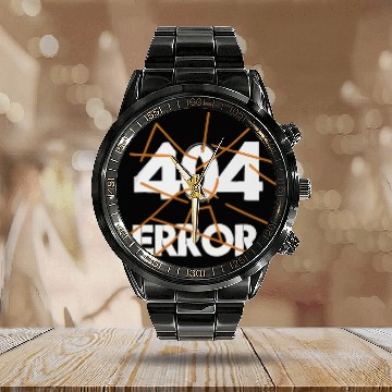 Discover Programmer Error 404 Computer 404 Day Science 8 Calendar Steel Band Watch