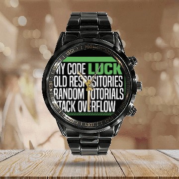 Discover Programmer Coder Developer Software Engineer Funny Coding Calendar Steel Band Watch