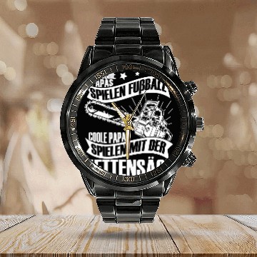 Discover Sawmill Carpenter Carpenter Woodworker Chainsaw Profession 37 Calendar Steel Band Watch