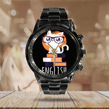 Discover Funny Ca Book Lover Ladies Reading Teacher Calendar Steel Band Watch