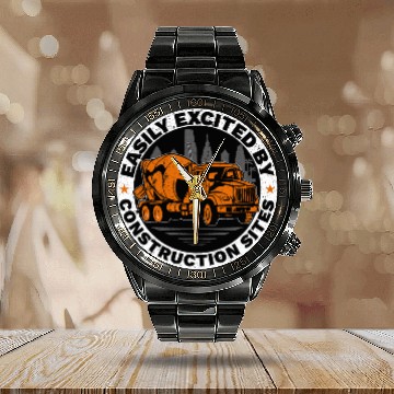 Discover Easily Distracted By Construction Sites Construction Worker Calendar Steel Band Watch