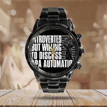 Discover Programmer Coder Programming Coding Software Rpa Developer Calendar Steel Band Watch