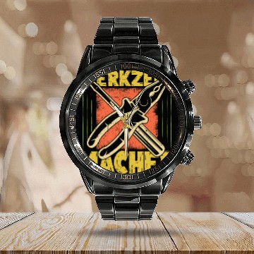 Discover Toolmaker technology manufacturing dad worker technology 2 Calendar Steel Band Watch