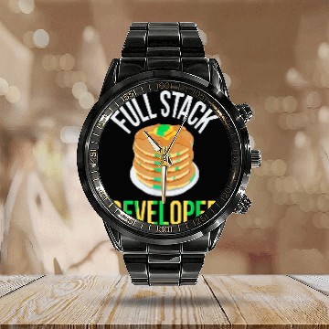 Discover Full Stack Developer Computer Science Programmer Coding Calendar Steel Band Watch