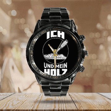 Discover Sawmill Carpenter Carpenter Woodworker Chainsaw Profession 22 Calendar Steel Band Watch